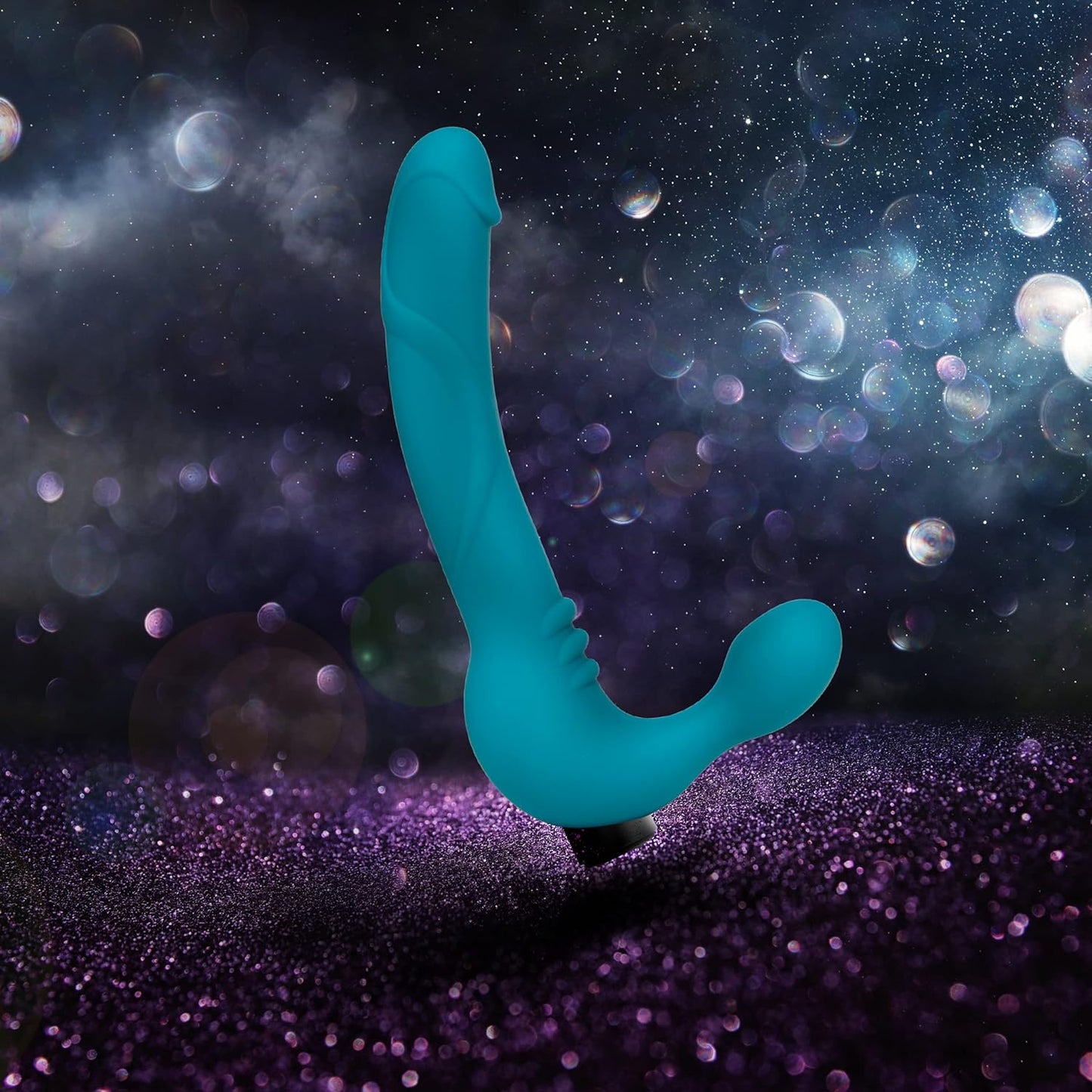 Blush Temptasia Luna 9" Silicone Curved Vibrating Dildo, Strapless Double Ended Cock, Rechargeable, Waterproof, Intense Deep Down Anal & Vaginal...