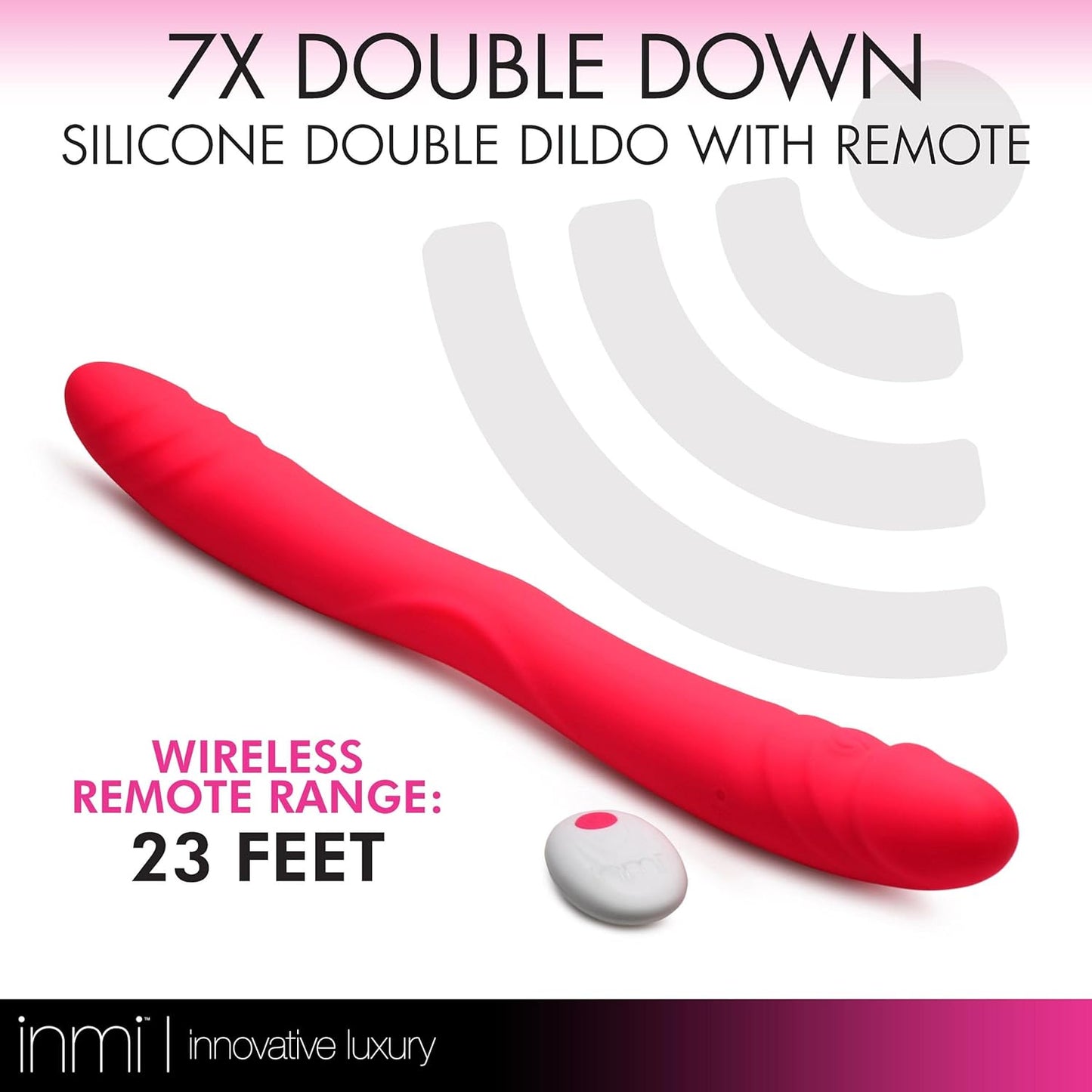 in 7X Double Down Silicone Double Dildo w/ Remote